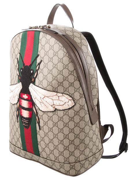 gucci web animalier backpack with bee|gucci bag with bee clasp.